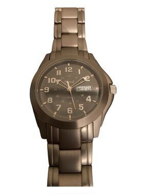 Titanium Grande Swiss movement Men's Watch with Day-Date Display
